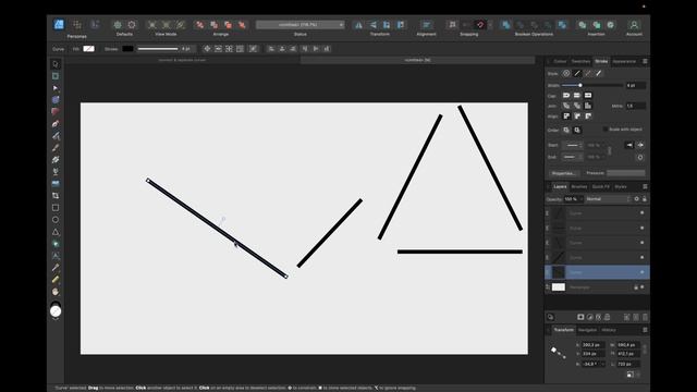 Connect & Separate Curves – Affinity Designer 2 Tutorial смотреть онлайн
