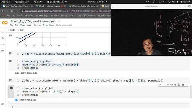 AvanzadaII 20210302 pseudoinversa estimacion de model python смотреть онлайн