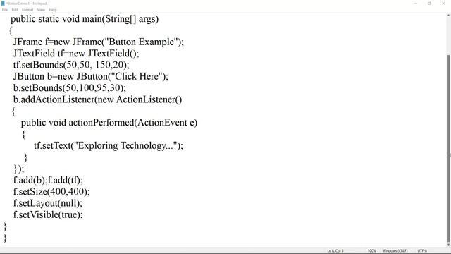 Swing Control - JButton / Advanced Java Programming / With Example / In Malayalam / MSc CS / ET смотреть онлайн