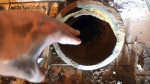Расчеканка чугунного отвода