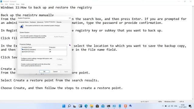 Windows 11: How to back up and restore the registry смотреть онлайн