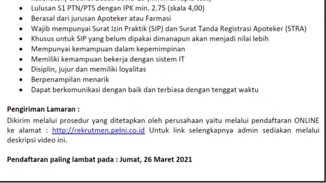 8 Perusahaan Besar Indonesia Membuka Lowongan Kerja di Bulan Maret 2021 Untuk Lulusan SMA/SMK/D3/S1 смотреть онлайн