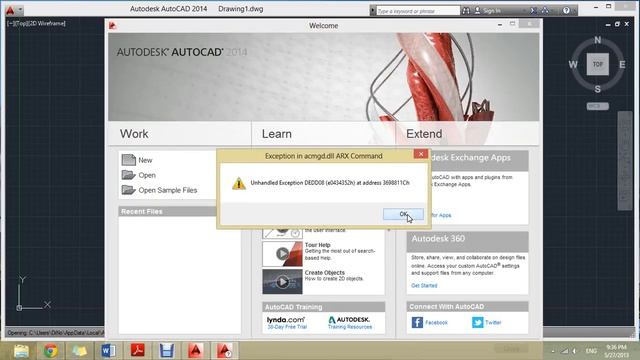 Autocad 2014 crashed on start up (Wins 8) смотреть онлайн
