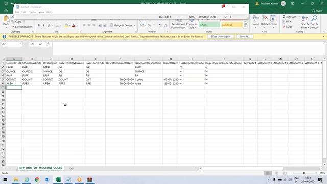 Create UOM by export and import of CSV files смотреть онлайн