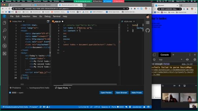 Building a TODO list with Vanilla JS - LIVE class recording at Coding Bootcamp смотреть онлайн