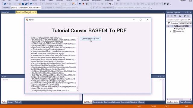 Base64 To PDF VB.Net смотреть онлайн