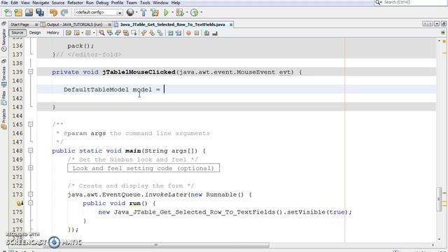 JAVA Tutorial - How To Set A JTable Selected Row Data Into JTextfields in Java [With Source Code] смотреть онлайн