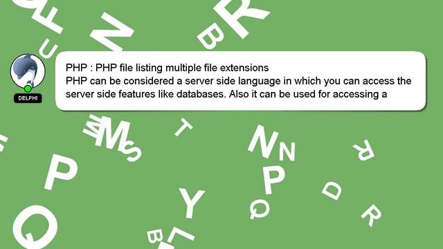 PHP : PHP file listing multiple file extensions смотреть онлайн