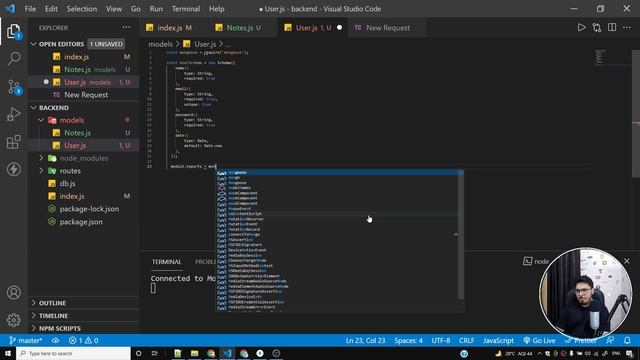 Creating Routes & Schema for Storing Notes & Users | Complete React Course in Hindi #44 смотреть онлайн