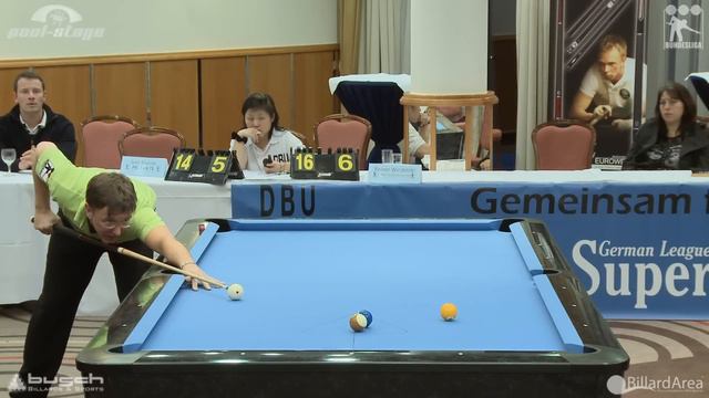Billard Bundesliga, Brunner vs Wirsbitzki Straight Pool смотреть онлайн