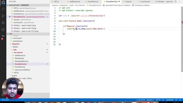 Cypress Tutorial For Beginners : Part 3 ( Fixture Example ) смотреть онлайн