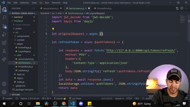 Refreshing Tokens With Fetch | Custom Interceptor