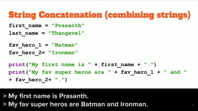 Python Beginner Tutorial 4b - Variables, Data Types & String Concatenation смотреть онлайн