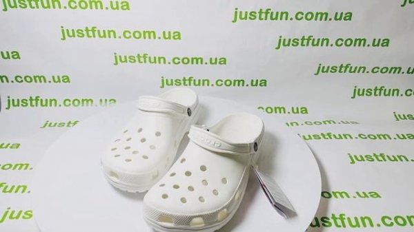 Сабо Crocs Classic Clog White женские кроксы белые