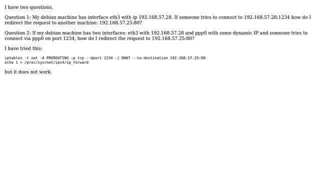 How to do port forwarding/redirecting on Debian? смотреть онлайн