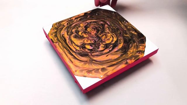 Acrylic pouring with Straws & Iridescent colors & Epoxy Resin - glittering results! | JFA смотреть онлайн