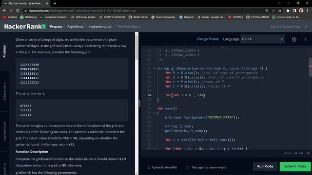 The Grid Search || HACKERrank || Problem Solving || Solved completely in Hindi смотреть онлайн