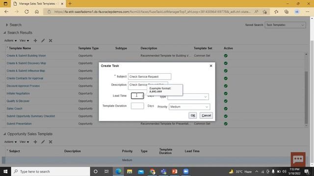 Oracle Sales create task template | Oracle CRM create task template | Oracle Sales Tutorial | BISP смотреть онлайн