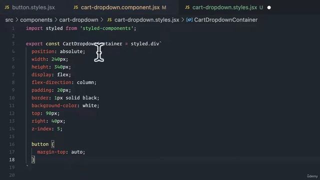 11 CSS-In-JS + Styled-Components - 004 Styled Component Cart Dropdown смотреть онлайн