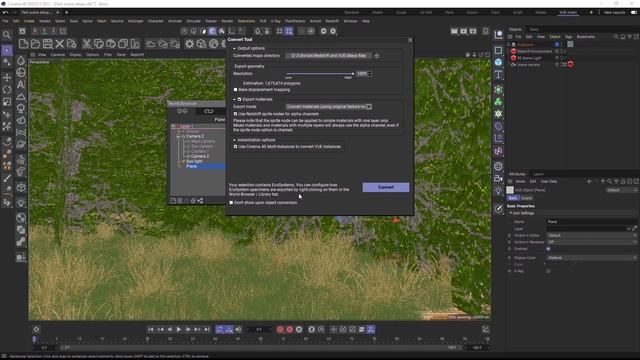 Converting VUE scenes to Redshift in Cinema 4D смотреть онлайн