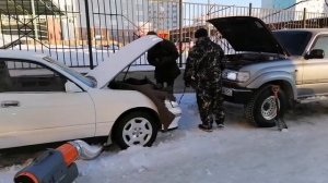 ОТОГРЕВ АВТОМОБИЛЯ В МОРОЗ/ТЕПЛОВАЯ ПУШКА В РАБОТЕ/СЮРПРИЗ ОТ ПРИРОДЫ