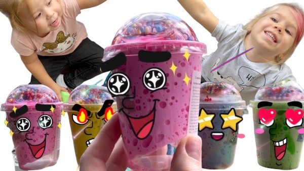 Влог Ева открывает много разных слаймов _ делаем поп ит и симпл димпл из слайма