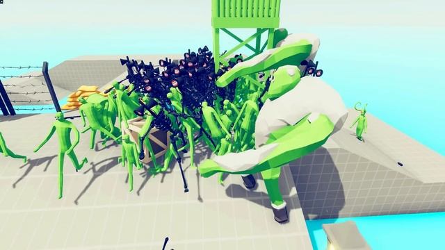 Siren Head Zombie 100 Units vs Army Soldier - Totally Accurate Battle Simulator TABS смотреть онлайн