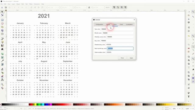 How to quickly create a calendar in Inkscape смотреть онлайн