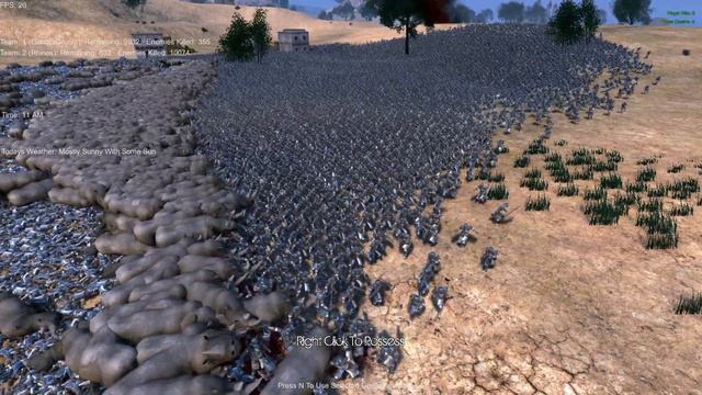 1,000 Rhino vs 20,000 Gondor Grunts Ultimate Epic Battle Simulator смотреть онлайн