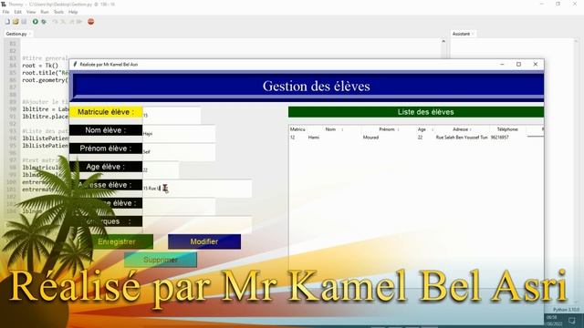 gestion des élèves avec python et sqlite3 смотреть онлайн