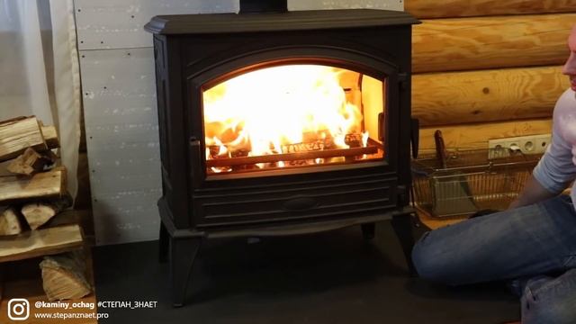 Печь камин Dovre 760 WD. Отопление в деревянном доме. Электрокотлу в помощь смотреть онлайн