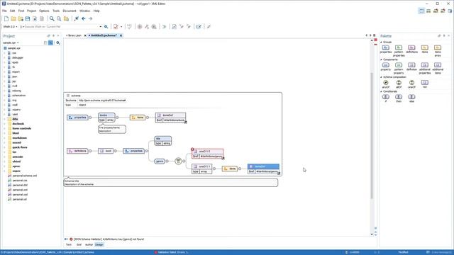 Creating a JSON Schema Using Design Mode and the Palette View смотреть онлайн