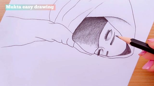 How to draw a Girl with Hijab | A Hijab Girl with Pencil Sketch | Drawing Muslim Girl Step by step смотреть онлайн
