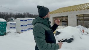 Монтаж двухскатной крыши на дом из газобетона!