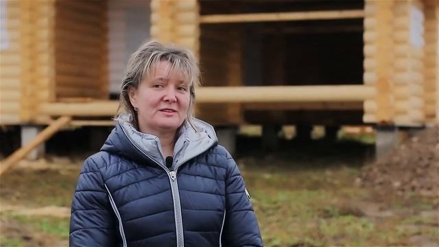 Коттедж и баня из оцилиндрованного бревна. Отзыв клиента. смотреть онлайн