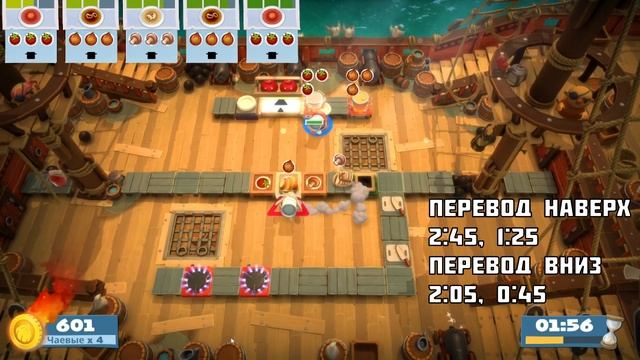 Гайд 2 игрока Overcooked! All You Can Eat 6-1 4 звезды платина смотреть онлайн