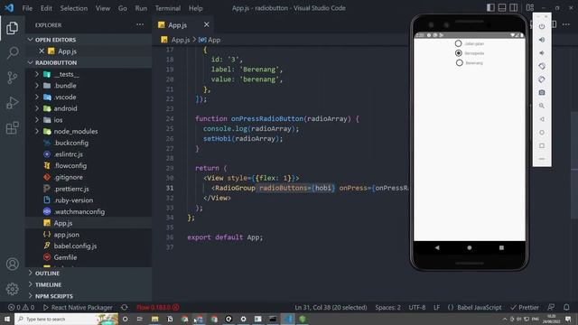 Membuat Radio Button React Native смотреть онлайн