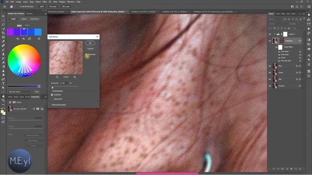 Glitch Effect of Old Retro Style VCR VHS Camcorder Photoshop Tutorial 포토샾 смотреть онлайн