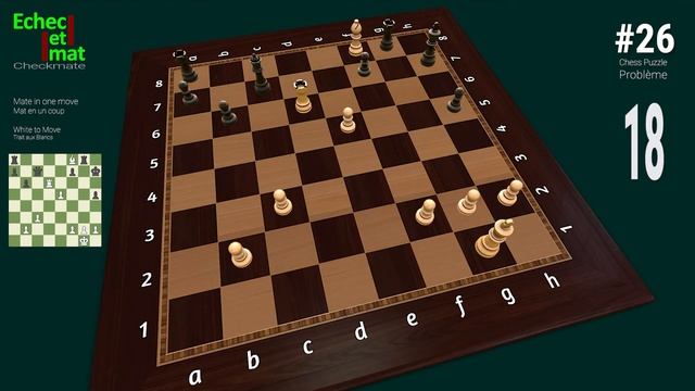 #26 Daily Chess Puzzle [mate in 1 move] Problem with 3D solution | Checkmate смотреть онлайн