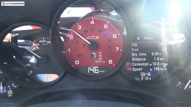Porsche 911 Carrera 4 GTS 3.0 450 KM (AT) - pomiar zużycia paliwa смотреть онлайн