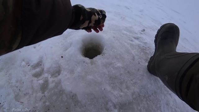 Ловля КАРАСЯ ЗИМОЙ! Ловля КАРАСЯ со льда в Рязанской области! смотреть онлайн