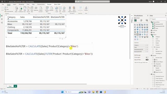The Fine Difference between CALCULATE with and without FILTER Expression #dax #calculate смотреть онлайн