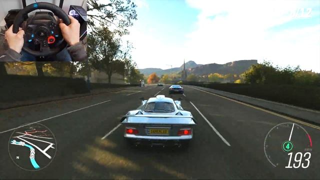Mercedes CLK GTR AMG Forza Horizon 4 Goliath Race With Steering Wheel Logitech G29 смотреть онлайн
