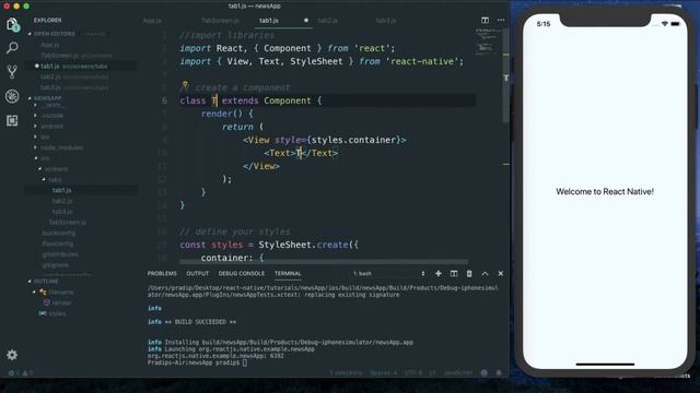 #1 - Create App UI with Native Base | News App in React Native Tutorial смотреть онлайн
