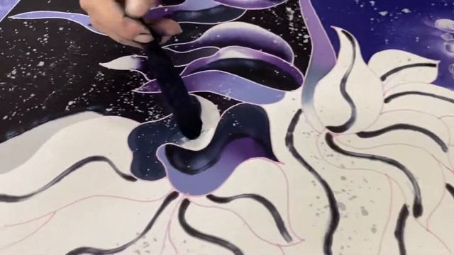 Роспись загусткой с эффектом «пёрышке». смотреть онлайн