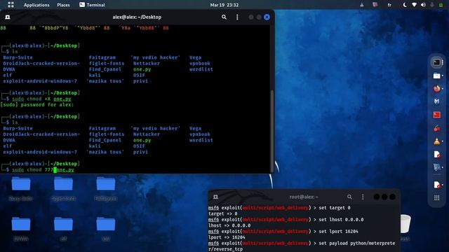 Hacking Linux using Payload Python, Opening a Meterpreter listening session and controlling Linux смотреть онлайн