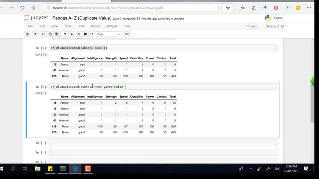 3. remove duplicate values - Python Pandas A-Z urdu indi смотреть онлайн