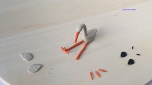 КАК СДЕЛАТЬ АИСТА ИЗ ПЛАСТИЛИНА.