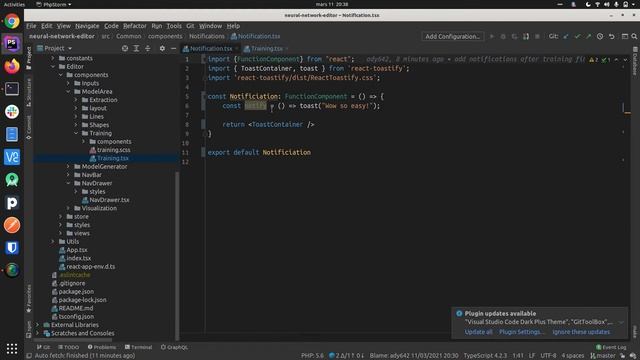Ajout d'une notification à l'aide la lib react-toastify смотреть онлайн