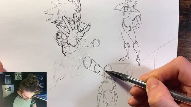 Anatomy Drawing Practice - Inking On iPad Pro | Anime Manga Sketch смотреть онлайн